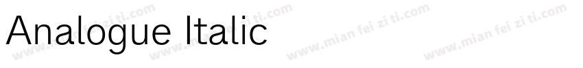 Analogue Italic字体转换